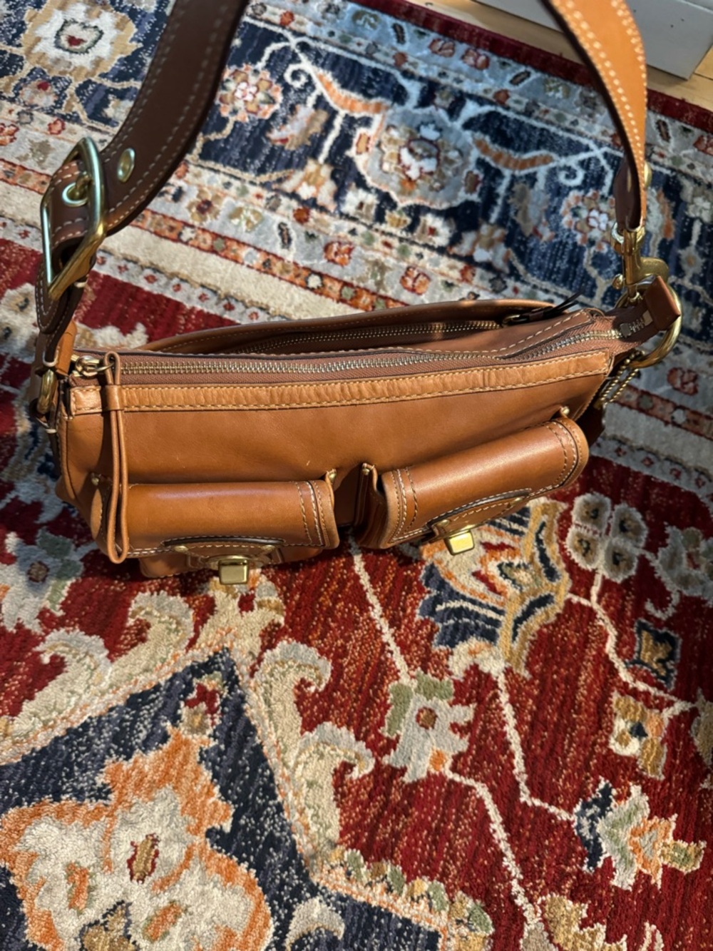 Coach F12868 Vintage 65th Anniversary Butterscotch Double Turn lock Shoulder Bag - Picture 3 of 11